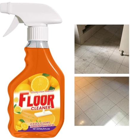 Golvrengörare lösning | 237 ml badrumskakel golvtorkare spray | kraftfull hushåll avfettare för restaurang vardagsrum badrum toalett hårt golv kakel självhäftande smuts