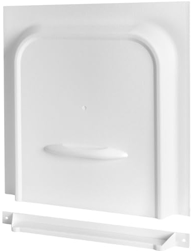 luxlead RV Skärmdörrskjut – 30 cm skärmdörr skjutreglage panel med glidstopp för husbil, husvagn, husbil, stjärnhantverk, vit