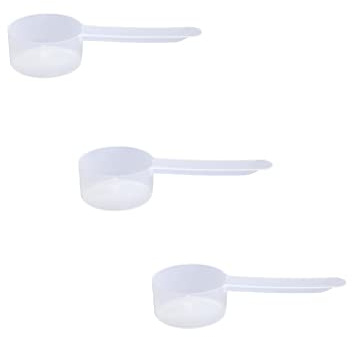 Plastic Measuring Scoop, 1.5 Tablespoon (23 cc | 23 mL) Long Handle Spoons for Powders, Granules, Coffee, Pet Food, Baking Supplies, Protein and Other Dry Goods, BPA Free (Set of 3)
