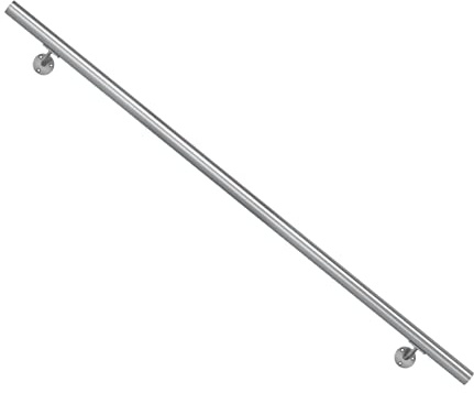 DOLLE Aluminium Handlauf 150 cm (kürzbar) inkl. Halterung und Schrauben