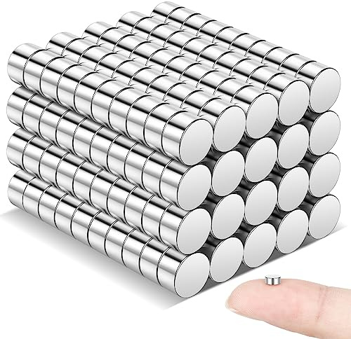 Wukong 200Pcs Imanes pequeños de nevera, 4x2mm Mini imanes de Neodimio Redondos para refrigerador, Oficina