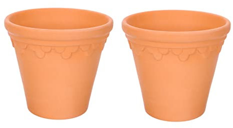 Cabilock Maceta de Cerámica Orificio de Drenaje, 2 Piezas, Barro