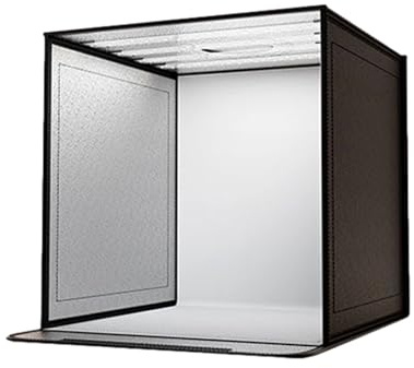 Jomewory Boîte À Photos De Produits, Boîte Lumineuse pour Cabine Photo De Produits, Éclairage Cabine De Toile De Fond Pliante À Intensité Variable, Accessoire De Photographie, 40x40cm