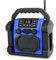 Bingxue Radio portatil FM p250, Altavoz Bluetooth USB con Alarma de Reloj/luz led, Dispositivo anticolisión portátil para Sitio de construcción/al Aire Libre/Pesca/Yoga/Fiesta/Campamento (Azul)