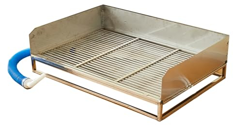 Haustiertoilett, Hundetöpfchen Aus Edelstahl, Hundetoilette Für Große Hunde, Hundetoilette Für Innenbereich(90X60cm/35.4X23.6in)