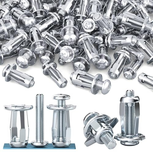 ORTAVA Hohlraumdübel Metall M6x25, 20 Stück Jack Nuts Petal Nuts Expansion Nut Hohlraumdübel Set, Hohlraum Metallanker für Befestigungen Hohlwänden, Gipskarton und Eisenblech