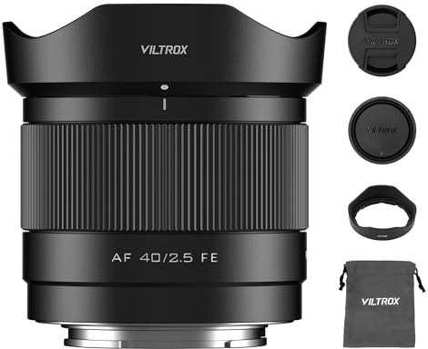VILTROX 40mm F2.5 f/2.5 AF-Objektiv für Sony E-Mount, Weitwinkel-Vollformat-Autofokusobjektiv, kompatibel mit Sony E-Mount-Kameras Alpha a7cr a7cii a7c a6700 zv-e100 a6600 a6400 a7iv a7iii