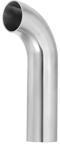 PATIKIL Curva Gomito Mandrino 90 Gradi, 1 1/2 Od Gomito Scarico Sanitario Connettore Tubo Scarico Acciaio Inossidabile 304 Tubo Esteso 4 per Saldatura Ringhiera Scalinata Hvac, 1 Pz
