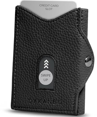 DYKANBO Herren Geldbörse RFID-Leder Brieftasche mit Münzfach & Kartenhüllen (Schwarz)