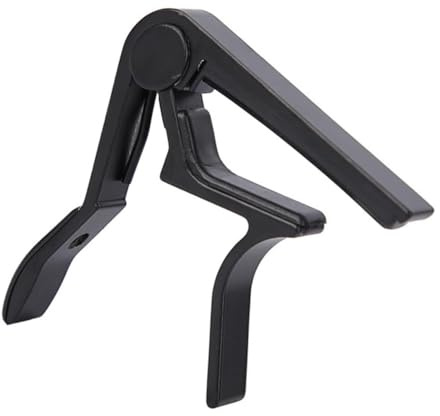 Zwenjuan Cejilla de Guitarra,Guitarra Española Acústical,Guitar Capo de Ligero Aleación de Aluminio para Egitarre Ukulele Guitarra Occidental, Acústica y Eléctrica, Ukulele, Banjo (Negro)