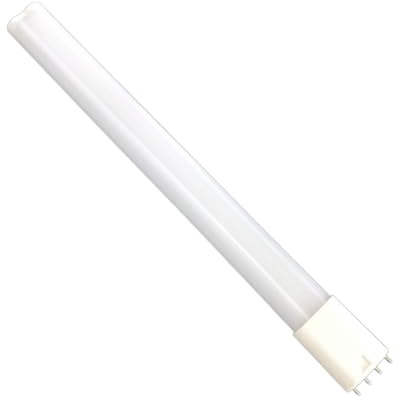 KAKAK Bombilla LED de tubo horizontal luminoso de 360°, 12 W, 2G11, tubo de barra de 4 pines, aluminio, 320 mm para el hogar, el garaje y el almacén(Cool White 6000K)
