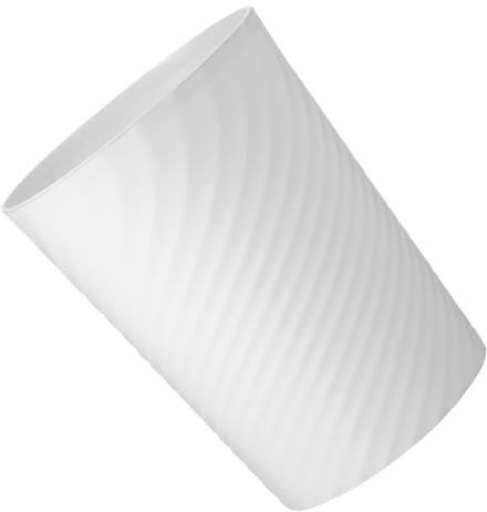 FONDOTIN Cestino Bidone Della Spazzatura Senza Coperchio in Plastica 10l Bianco Multifunzione Per Bagno Ufficio Soggiorno, Contenitore Rifiuti Pratico e Robusto Ampia Apertura