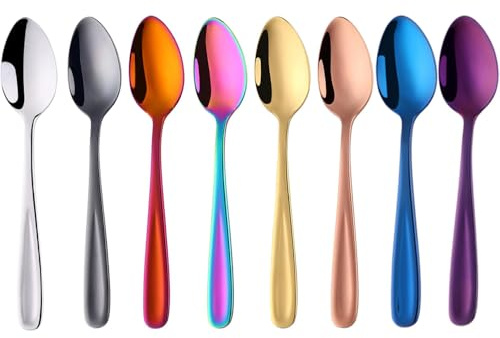 Edelstahl Rostfrei Kaffeelöffel Klein Mokkalöffel Espressolöffel Mini Teelöffel 8 Stück,14cm Länge