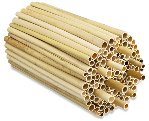 BEESI 1000x Niströhren für Wildbienen aus Schilf 14 cm lang I Durchmesser 3-7 mm inkl. E-Book I Nisthülsen für Insektenhotel I Bienenhotel Röhrchen I Insektenhotel Füllmaterial (Naturschilf, 1000)