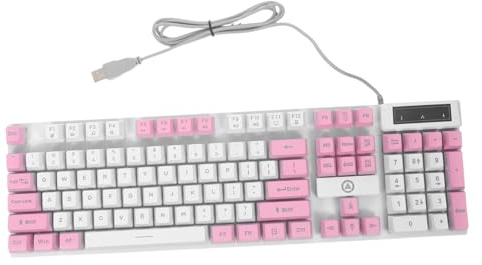 Tofficu Clavier Touches Ergonomique avec Éclairage RGB LED pour Gamer Design Soigné Et Résistant Aux Projections Eau