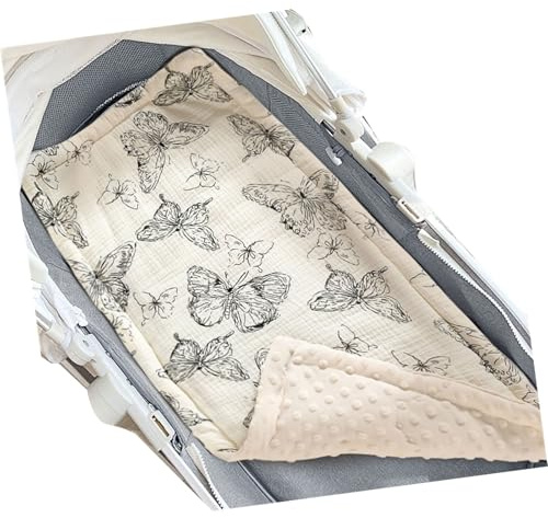 Baby Strollers Pad Pram Carriage Cushion Double Sided Mattress Pushchair Liner Strollers Cushion with Printed Pattern Baby Travel Comfort Pad