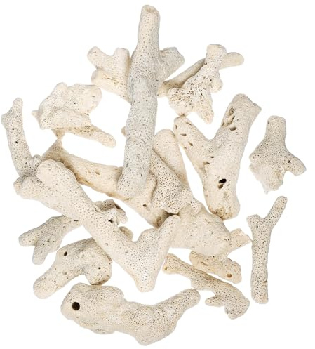 BESTonZON Natürliche Korallenstein Aquarien-deko Aquarium Landschaftsstein Ph-regulierendes Filtermaterial Farbige Steine zur Fischbecken Gestaltung und Dekoration Zufällige