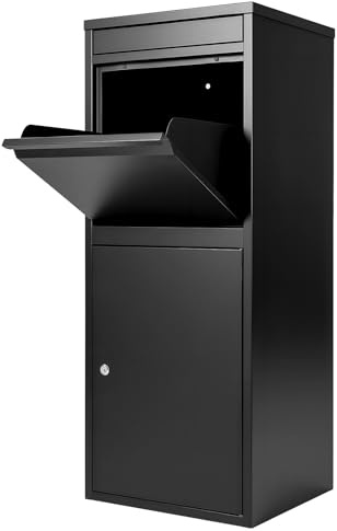 FERNVALE Extra Large Lockable Wall-Mount Mailbox – Secure Parcel Delivery Box with Anti-Theft Design, Weatherproof Steel Parcel Drop Box for Multiple Packages – Ideal for Home & Office