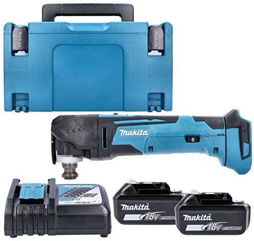 Makita DTM51Z 18v Multitool Keyless + 2 x 5Ah Batteries, Charger, Case & Inlay