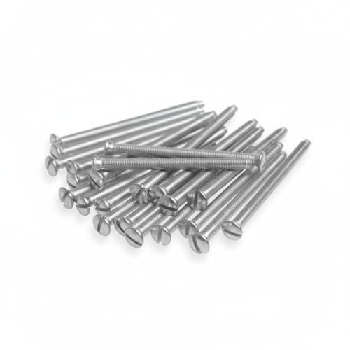 M3.5mm x 40mm Long Electrical Machine Screws Light Switch Plug Socket x50