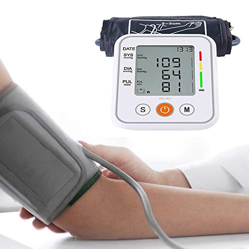 RGFITNESS Monitor De Presión Arterial Digital/Presión Arterial Monito con USB Recargable, medición automática automática de la presión Arterial y el Pulso cardíaco con Brazalete de Amplio Rango