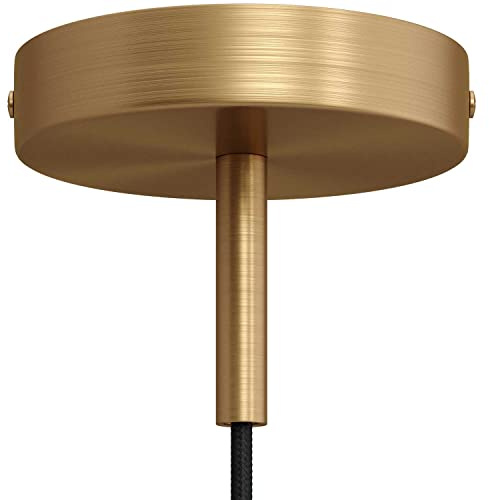 Kit rosace cylindrique en métal avec serre-câble de 7 cm - Bronze satiné