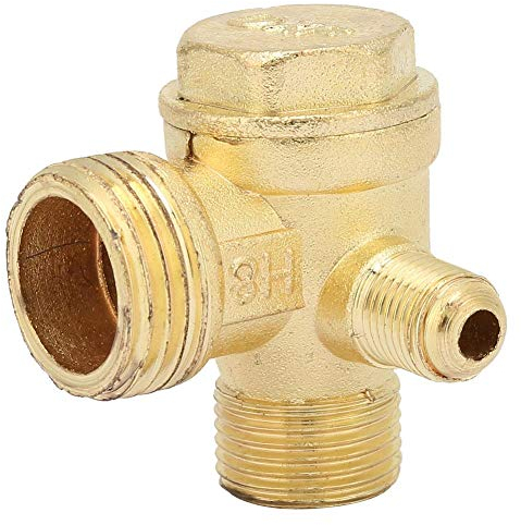 Valvola Di Non Ritorno Aria Compressa, Valvola Di Ritegno Del Compressore D'aria, Accessorio Pneumatico Con Valvola in Ottone a 3 Vie, per Compressore D'aria Centrale Pneumatico
