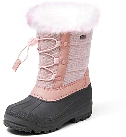 K KomForme Boys & Girls Snow Boots Insulated Fur Lined Warm Anti-Slip Waterproof Winter Boot (Toddler/Little Kid/Big Kid)