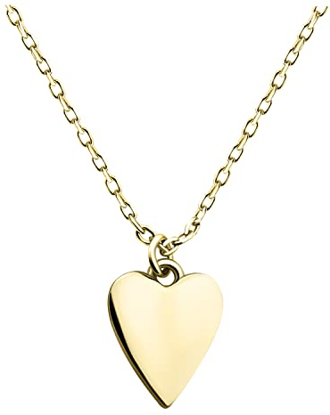 Sofia Milani - Damen Halskette 925 Silber - vergoldet/golden - Herz Anhänger - N0486