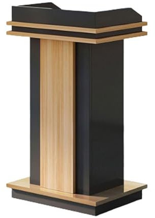 BZJPRFC Hölzernes Podium, Schule, Auditorium, Kirche, Konzert, Business-Podium mit 2 Staufächern, Kanzelständer for Büro, Schule, Zuhause