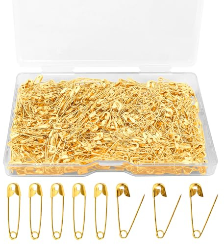 Sicherheitsnadeln,Sicherheitsnadeln Klein,500 Safety Pins,Sicherheitsnadeln Set,Mini Sicherheitsnadeln Bunt,Gold Sicherheitsnadeln,Scarf Safety Pins,Safety Bulb Pins Kunst Kunsthandwerk & Nähen
