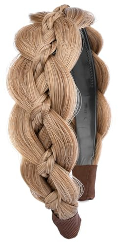 BOBIYA geflochtenes Haar mit Zahngeflecht Stirnband (Honey Blonde)