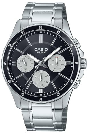 Casio Enticer MTP-1374D-1A3VDF quadrante nero analogico da uomo (A2345)