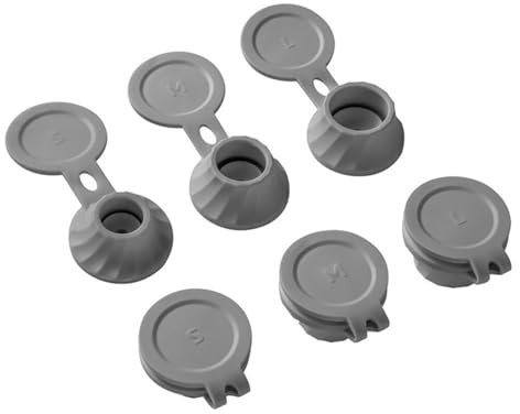 Inverted Bottle Caps Bottle Set with Inverted Cap 3 Sizes 6-Piece Transfer Connector Adapters to Take Out of Lotions, Kitchen Spices and Shampoos