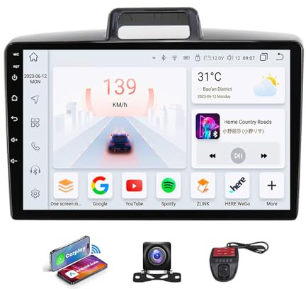 Android 13 9 QLED Écran Stéréo pour Toyota Corolla Axio 2 2012-2021 Voiture sans Fil Carplay/Android Voiture Local Météo/DSP FM RDS Dab+ Radio/Commandes au Volant/BT 5.0/Caméra(NF-7)