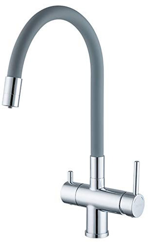 Grifo de fregadero de kiten, filtro de gel de sílice de agua de agua para mezclador de agua de agua potable purificación kiten grifo de batidora caliente y fría, B (a)