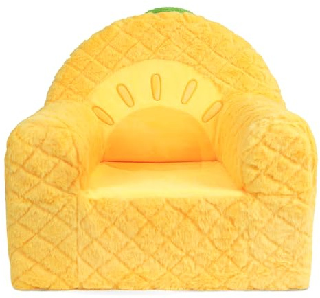 Divano per Bambini, Divanetto Schiuma Confortevole con Copertura in Morbido Velluto, Sofà Bimbi per Giocare e Studiare, che si Abbina Bene a Qualsiasi