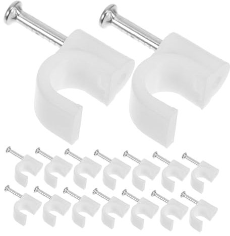 SHINEOFI 100 Abrazaderas De Sujeción Para Cables Abrazaderas Para Cables De Extensión Abrazaderas Para Cables Grapas Para Cables De Pared Grapas De Pvc