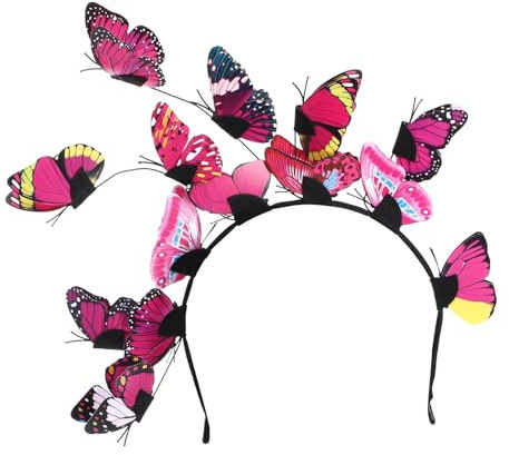 OSOLADY Schmetterling Haarreif für Hochzeiten und Partys Fascinator Kopfbedeckung für Braut Cosplay und Halloween Haaraccessoire für Festliche Anlässe