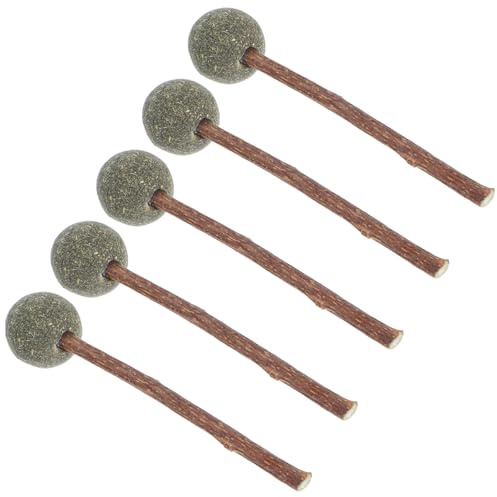 TOYANDONA 5 Stück Teiliges Katzenspielzeug Set mit Katzengras Ball Natürlicher Katzenminze Sicherer Molar Stick Fördert Zahnpflege und Spielspaß für Kleine bis Mittelgroße Katzen