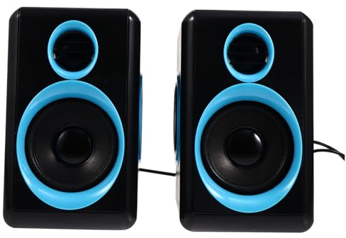 Yardenfun Mini Haut-Parleur Usb2.0 pour Ordinateur De Bureau Et Portable, Boîtier De Haut-Parleur Compact Et Portable, Usage Bureau Et Maison, Compatible, Couleur Noire