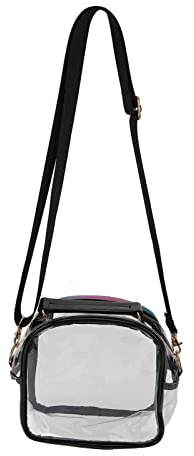 HOSEONFN Transparente Kuriertasche für Damen und Herren, großes Fassungsvermögen, TPU- und PVC-Material, verstellbarer Schultergurt, einfach zu tragen für Sicherheitskontrolle