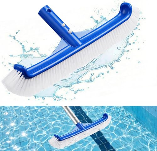 Spazzola per Piscina, 43 cm Scopa Piscina Fondo, Spazzole per Pulizia Piscine con Clip EC, Piscinas Spazzolas di Pulizias per Piscinas Pareti, Piastrelle, Pavimenti (B)
