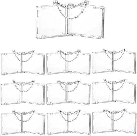 Onchdbfhuu Plastic Cd Keychain Album Cases 10pcs Mini DVD Covers Bulk Jewel Keyrings Music Blank Compact Disc Holders