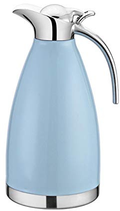 Vacuum Jug 304 Stainless Steel Double-Wall Vacuum Insulated Coffee Pot Coffee Plunger Juice/Milk/Tea Insulation Pot,Blue,2 L（24 Hours Insulation）