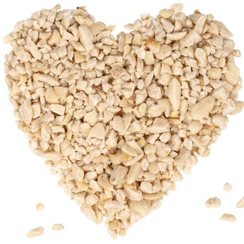 Lyra Pet® | 25 kg Erdnusskerne Weiß Gehackt | HK Argentinien | Blanchierte, Gehackte Erdnüsse | Kein Abfall durch Schalen | Proteinreiche Energiequelle für Wildvögel | Vogelfutter für das Ganze Jahr | Ideal für kleine Vögel & Jungtiere - Wildvogelfutter für Sommer & Winter - Fetthaltig & Nährstoffreich - Energiespender