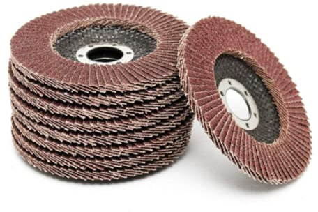 Garden Mile Pack Of 10 Flap Discs 115mm 60 Grit Sanding Discs For Angle Grinder Heavy Duty Aluminium Oxide Flap Wheel Abrasive Pads For Sanding And Grinding Metal And Wood