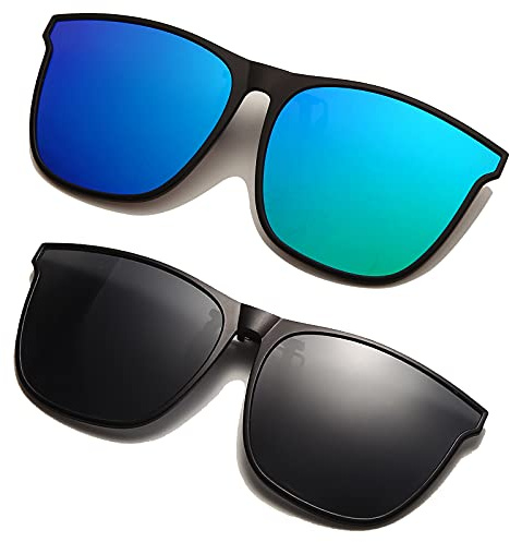 Long Keeper Polarisierte Sonnenbrille Clip für Brillenträger - Sonnenbrille Zum Aufstecken Polarisiert, Sonnenbrillen Aufsatz Brille Damen Herren