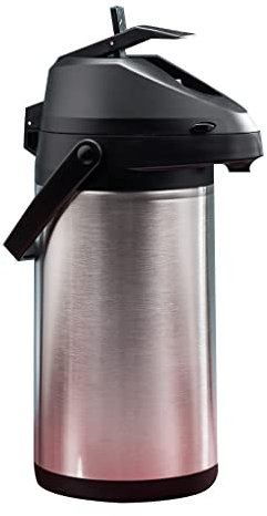 Lever-Action Stainless Steel Thermal Insulated Carafes With Pump, Double Walled Insulated Vacuum Flask, Thermal Coffee Carafe Pump, SplashProof Coffee Airpots, 24 Hour Heat Retention ( Size : 2.5L )