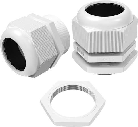 Lumonic 2x pressacavo M50 PG42 IP67 metrico d32-38mm I ingresso cavo a tenuta stagna in grigio I pressacavo, ingresso guaina M50 PG42